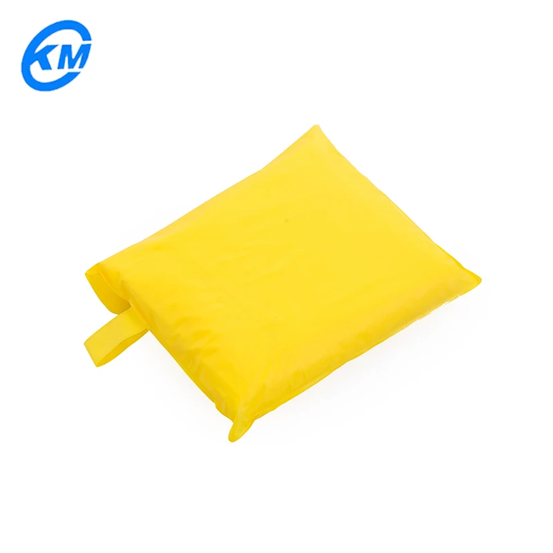 EVA material yellow rain poncho with backpack long raincoat for men and women