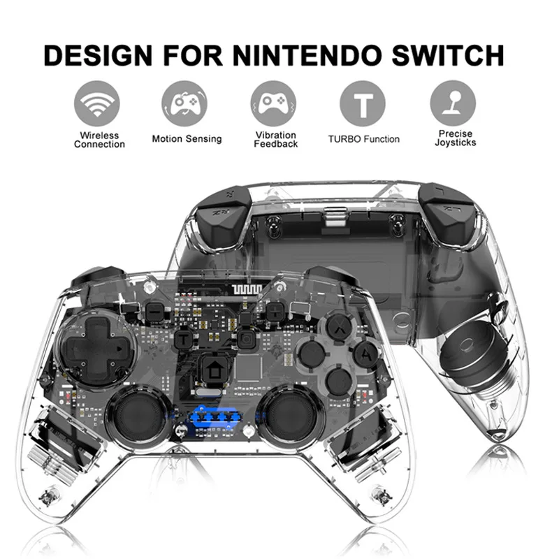 

Wireless Bluetooth Gamepad with Gyro axis For Nin Switch Controller Remote Console For NS PC Computer Joystick Games Accessories
