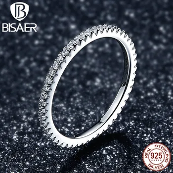

Rings for Women 925 Sterling Silver Clear CZ Crystal Finger Ring Stackable Ring Fashion Jewelry Engagement Ring Bijoux GXR066