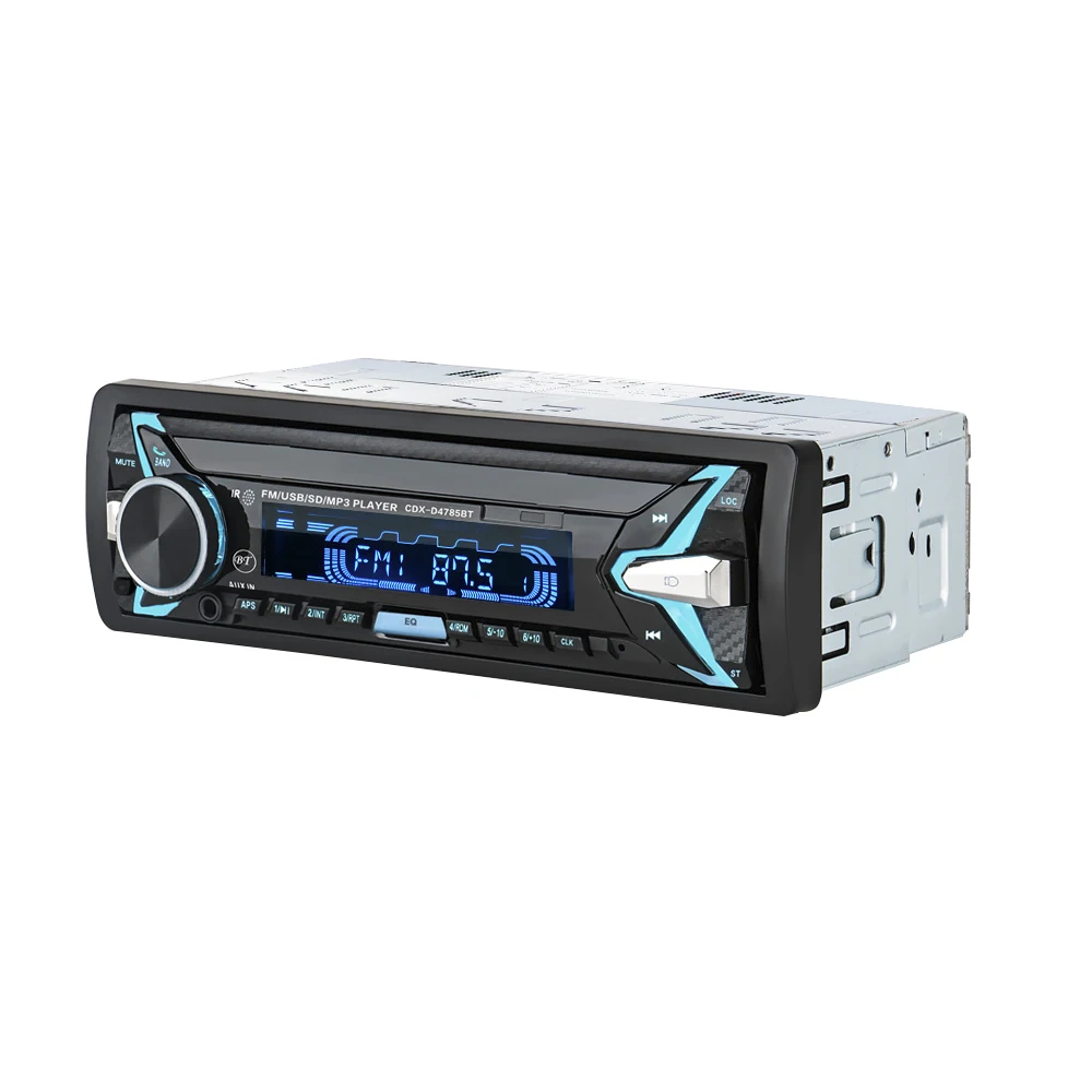 Автомобильный стереопроигрыватель с Bluetooth 12 В 1 Din 7 цветов светильник Передняя