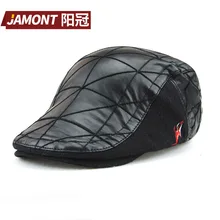 Мужская Уличная Кепка, осенняя и зимняя кожаная теплая Кепка, Евро Америка, уличная Кепка, дикая мужская шапка 10276