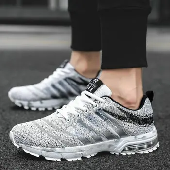 

2019 autumn new flying woven mesh breathable wear resistant men's Sneakers large size running shoes casual shoes C32-27