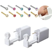 1 шт одноразовый безопасный стерильный прибор для пирсинга для носа шпильки для пирсинга пистолет инструмент машинный набор серьги ювелирные изделия для тела легко использовать