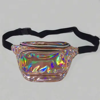 

Holographic Fanny Pack Iridescent Rave Festival Waist Bag Pack Crossbody Hip Bag /BY