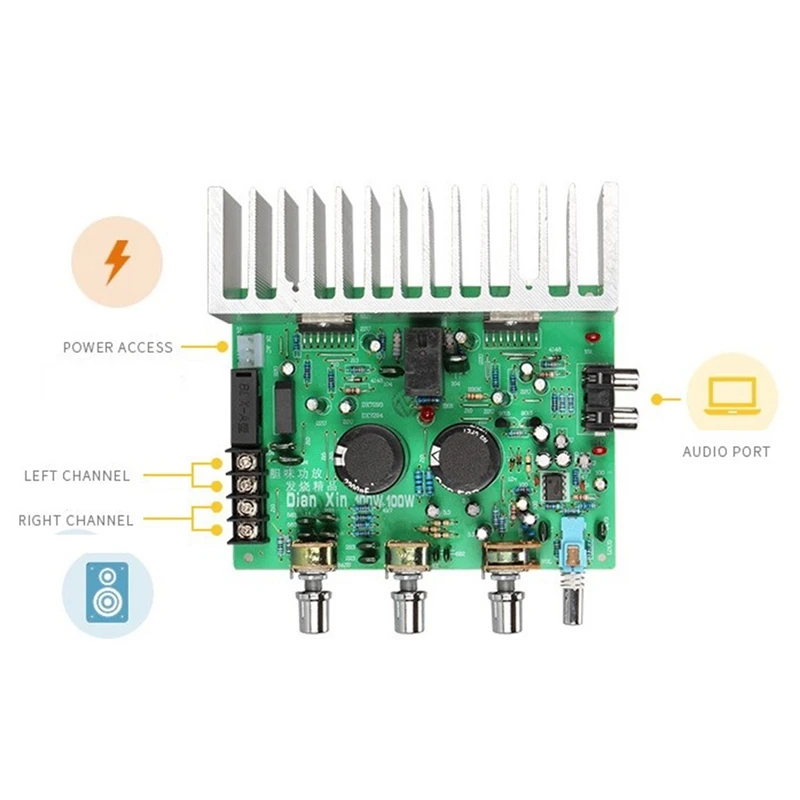 TDA7294 Amplifier o Board AMP 100Wx2 High Power 2 0 Channel Amplificador Sound Speaker Home o Diy