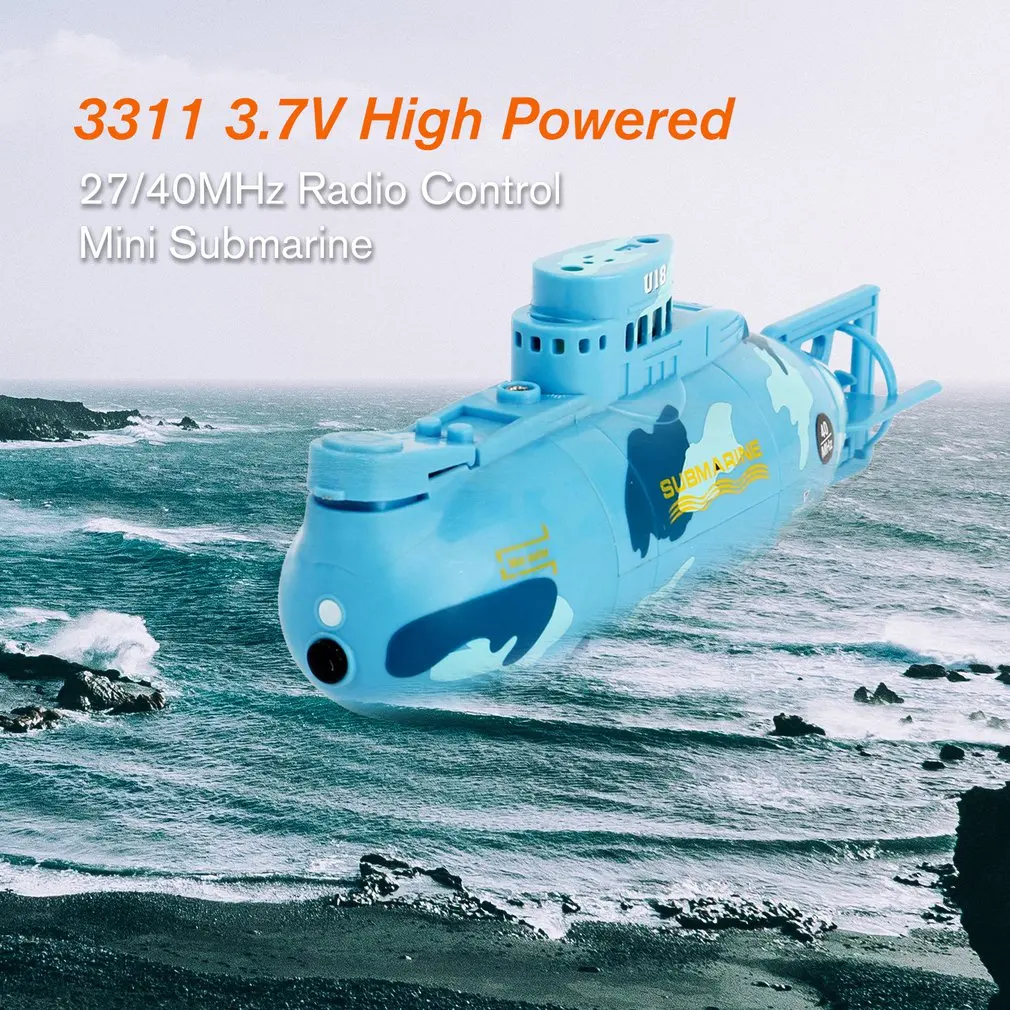 Мини подводная лодка RC готов к запуску Модель Катера с высокой мощностью 3,7 в большая модель подводная лодка на радиоуправлении Наружная игрушка с пультом дистанционного управления