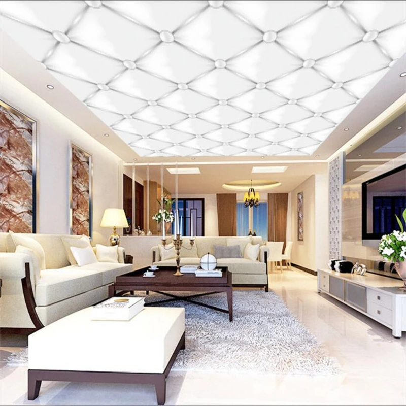 Обои на заказ 3d стерео фото настенный вектор элегантная атмосфера простой белый