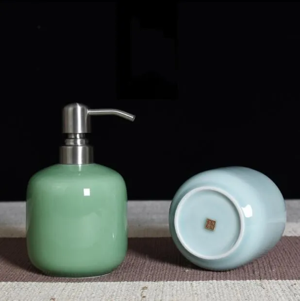 Керамический диспенсер для жидкого мыла Celadon, диспенсер для мыла для ванной комнаты, аксессуары для отелей
