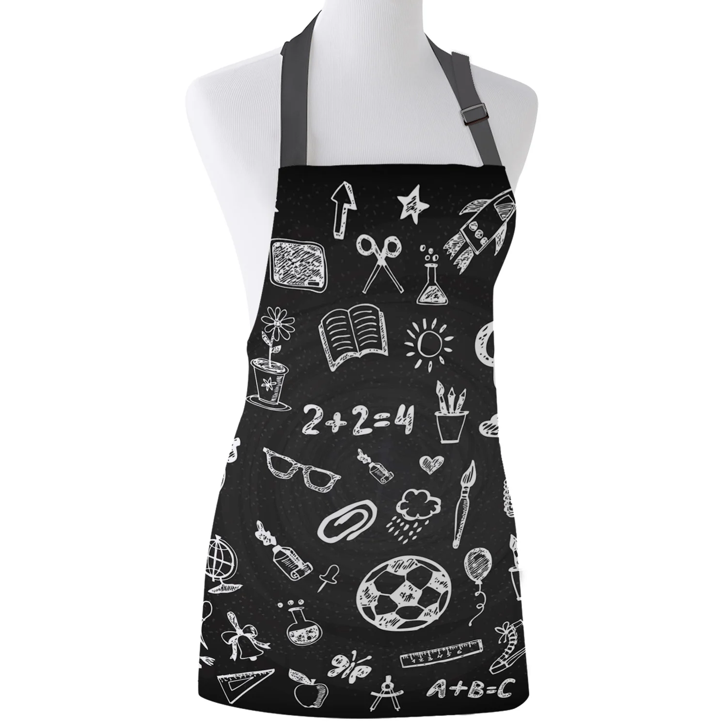 Tophome Kitchen Apron Handdrawn Illustration Cartoon Football Doolde Canvas Aprons for Men Women Kids Home Cleaning Tools | Дом и сад