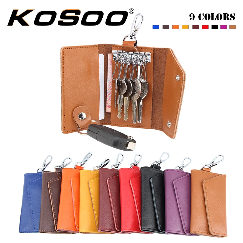 Чехол для ключей KOSOO из натуральной кожи мужчин и женщин дизайнерский кошелек от