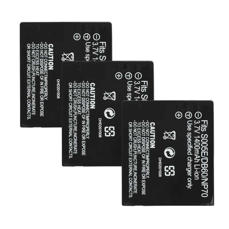 Cga-S005 Batterie Per Panasonic Lumix Dmc-Fx180 Lx1 Lx2 Lx3 Fx01 Fx07 Fx100 1400Mah Batteria Per Fotocamera Cgas005E Db60 Np70