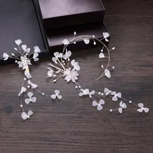 Корейский вариант горячего украшение в виде цветка волос заколки-клипсы для волос невесты красивые свадебные платья Аксессуары свадебные тиары женские