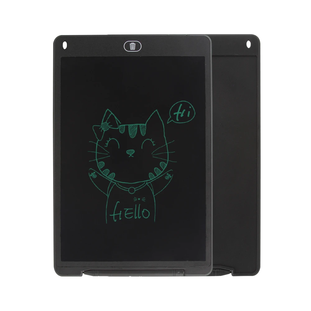 CHUYI 10 дюймов ЖК-планшет для письма электронные цифровые графические планшеты почерк Pad ультра тонкий детский блокнот для рисования - Цвет: Черный