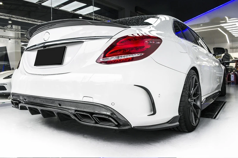 F-D Стиль карбоновый распылитель спойлер для Benz W205 C63 4 двери