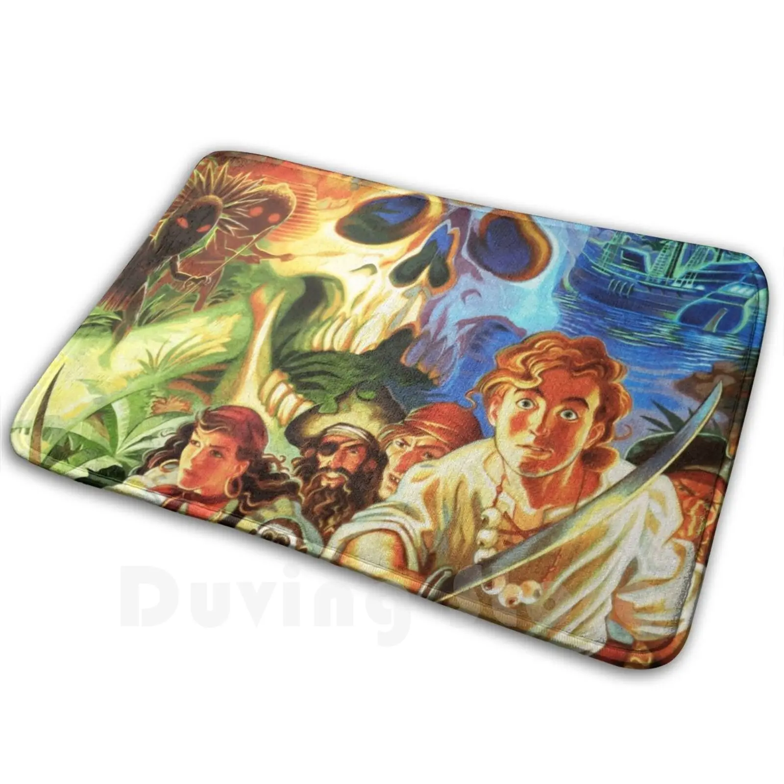 Scimmia Isola Tappeto Tappeto Scimmia Isola Retro Pixel Pirata Guybrush Lechuck Secret