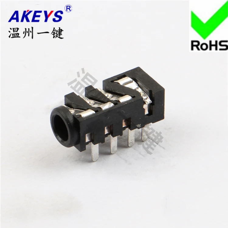 

10PCS PJ-393A Silver-plated Headphone Socket 7 Foot Socket 2 Fixed Foot 3.5MM Socket Matrix Power Socket