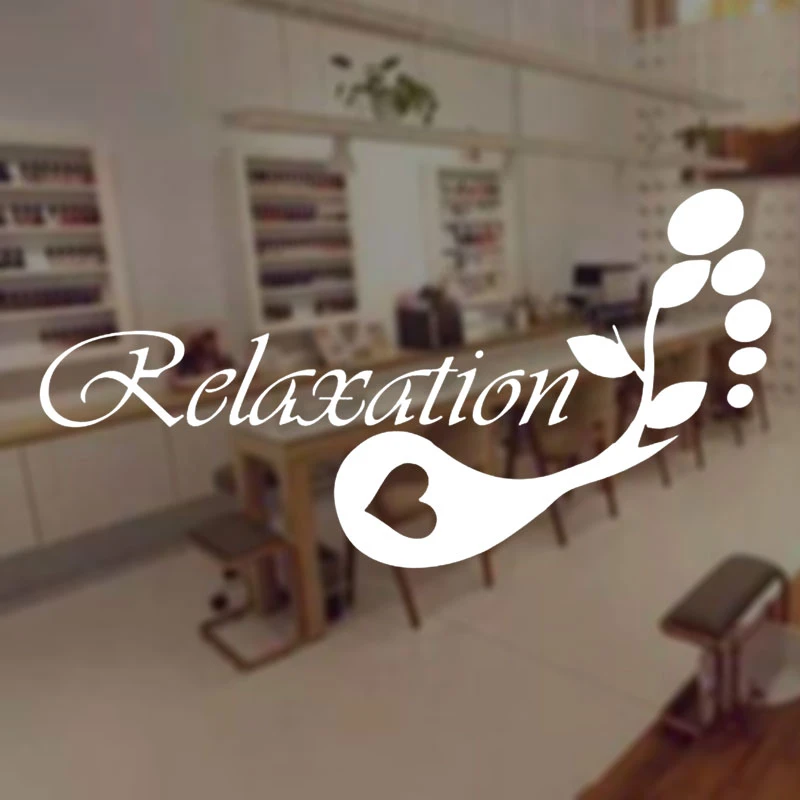 Relaxation Spa Sign Manicure Pedicure Salon Art Window Vinyl Home Decor Wall Decals Removable Mural A509|Wall Stickers| - AliExpress