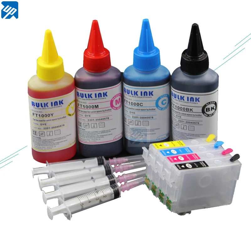 Refill ink kit 4X100ML +T03A1 603XL 603 Refillable Ink Cartridge with ARC Chip for Epson XP-2100 XP-2105 XP-3100 XP-3105 Printer
