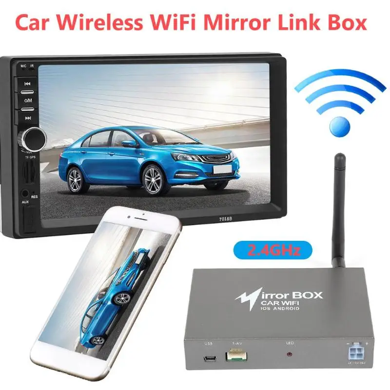 Автомобильный WiFi Mirror Link Box HDMI Dongle для iOS Android экрана зеркальное отображение