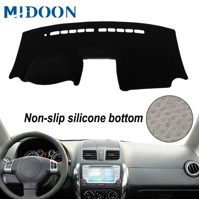 Funda antideslizante de silicona para salpicadero de MIDOON para Suzuki SX4 todos los años con caja de almacenamiento, cubierta para tablero de para salpicadero|Almohadilla antisuciedad de coche| - AliExpress