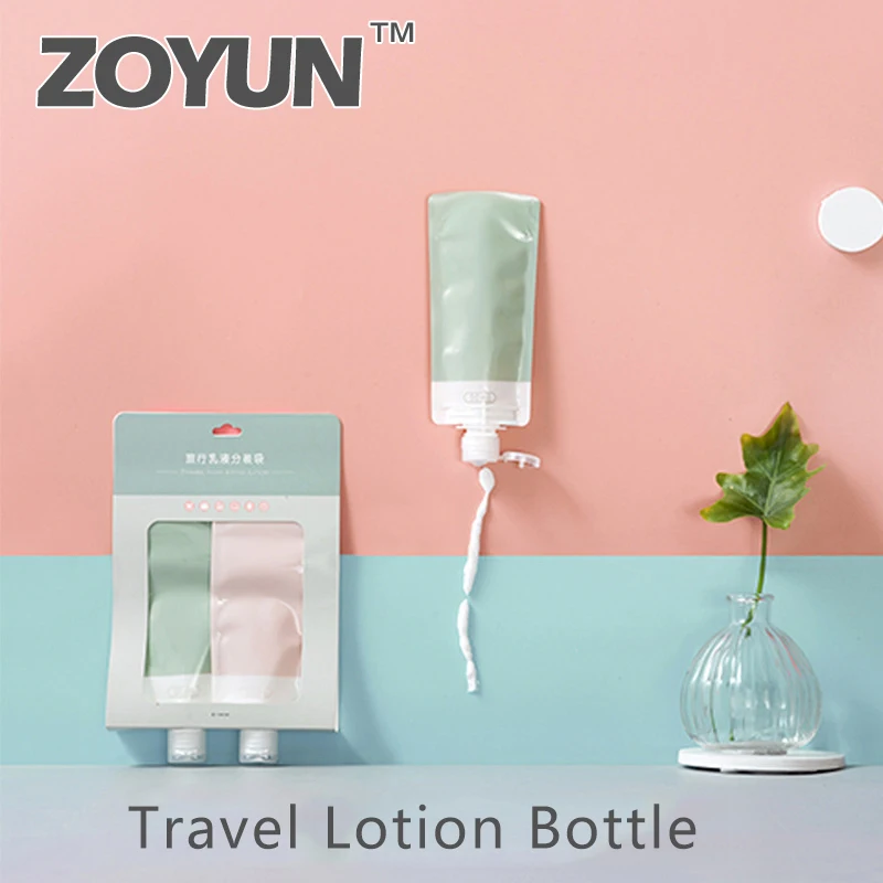 

2Pcs Portable Cosmetics Lotion Sub-package Multi-function Shampoo Shower Gel Empty Storage Bottle Practical Travel Folding Bag