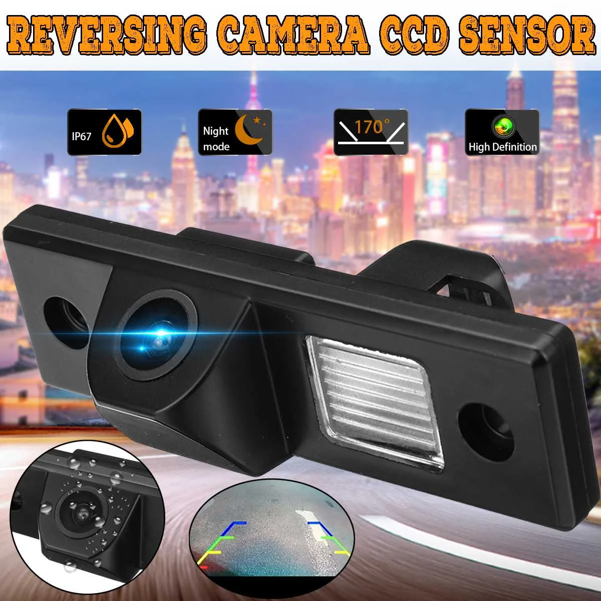 12V CCD камера ночного видения автомобиля для Chevy-Cruze 170 градусов объектив Водонепроницаемая Автомобильная камера заднего вида
