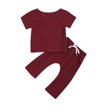 

Baby Boys Sets Summer Infant Cotton Newborn Shorts Sleeve T-shirt+pants Baby Girl Cotton Pajamas Clothes Outfits