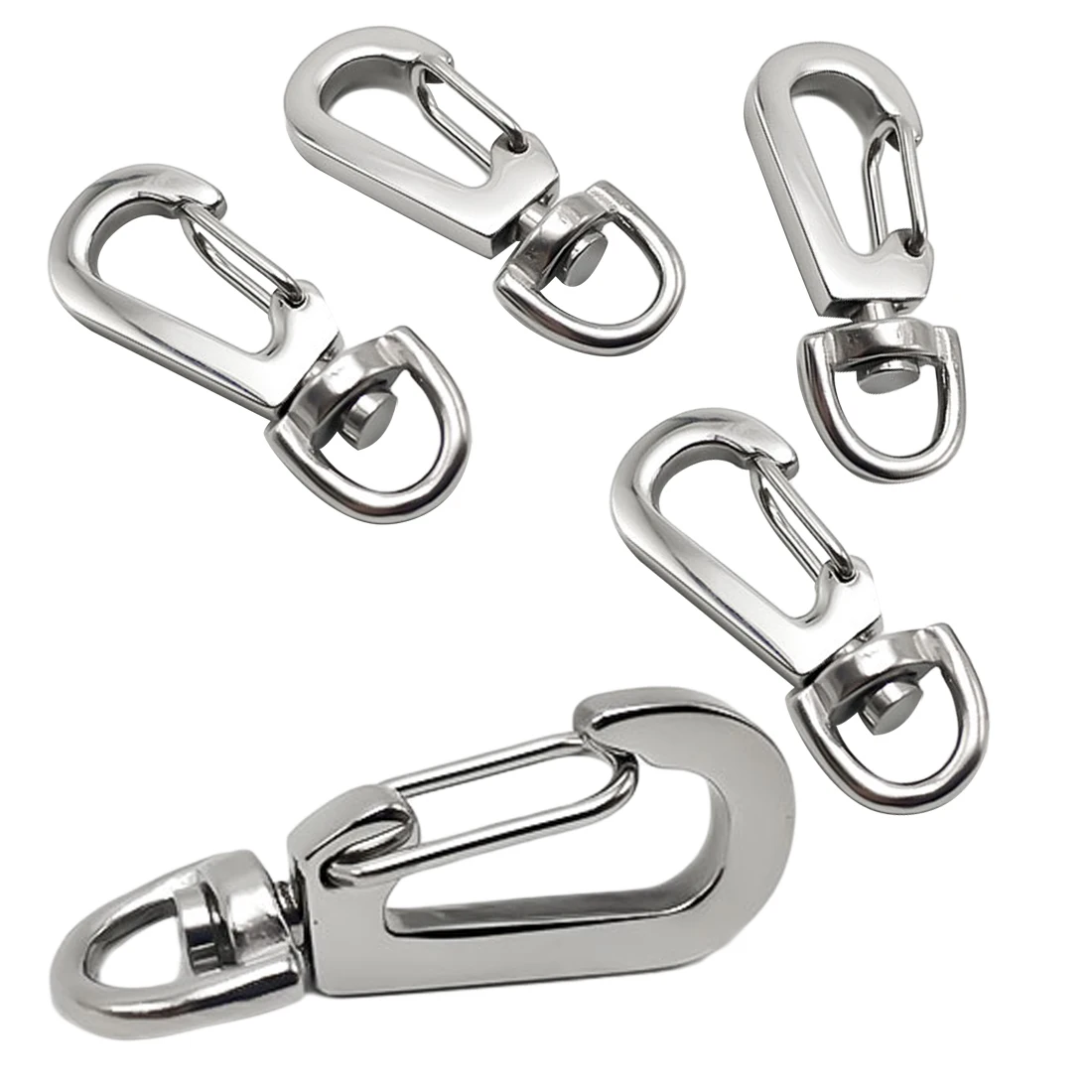 

10pcs Key Chain Ring Para Cord Lanyard DIY Craft Outdoor Backpack Bag Parts Metal Swivel Trigger Lobster Clasp Snap Hook