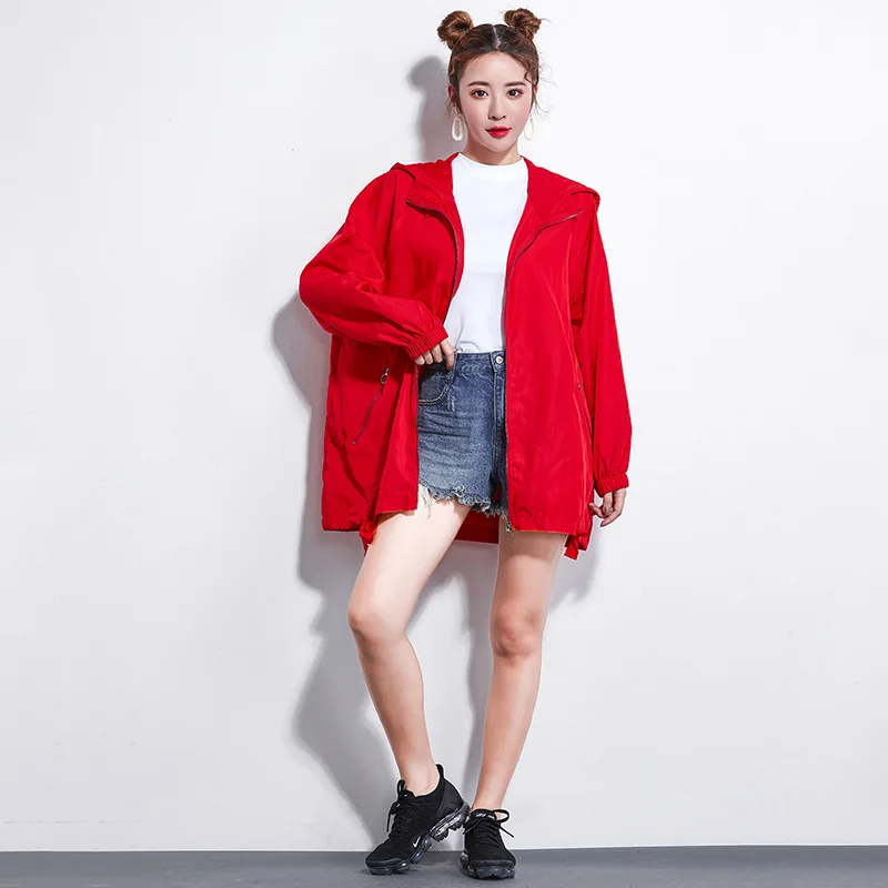 

Fashion Loose-Fit Solid Color Mid-length Trench Coat 2018 Autumn And Winter New Style Fat Mm 200 Slimming Versatile Coat