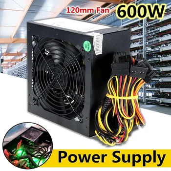 

2020 New Peak Power 600W 120mm Fan ATX 12V 4/8-pin PC Power Supply Modular SLI Illuminated Fan