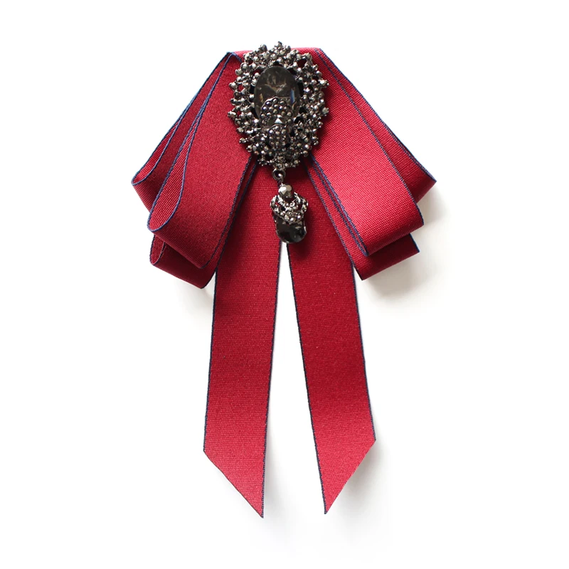 Ribbon Tie Мужская Женская рубашка с воротником, галстук-платок, сплав, стразы, галстук, свадебные, деловые, вечерние, подарок, ленты, галстуки-бабочки аксессуары - Цвет: Ribbon Tie