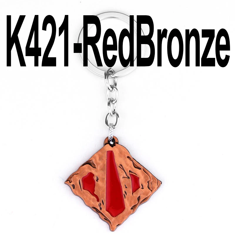 red-Bronze Игра фильм Dota 2 светодиодный брелок Dota 2 символов все брелок-звезда кольцо с коробкой подарок для фанатов Кристалл светящийся брелок - Цвет: red-Bronze