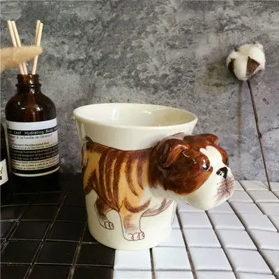Таиланд Ручная роспись 3D Животное Кружка Керамическая кофейная чашка подарок бойфренду на день рождения кошка водная чашка - Цвет: 4