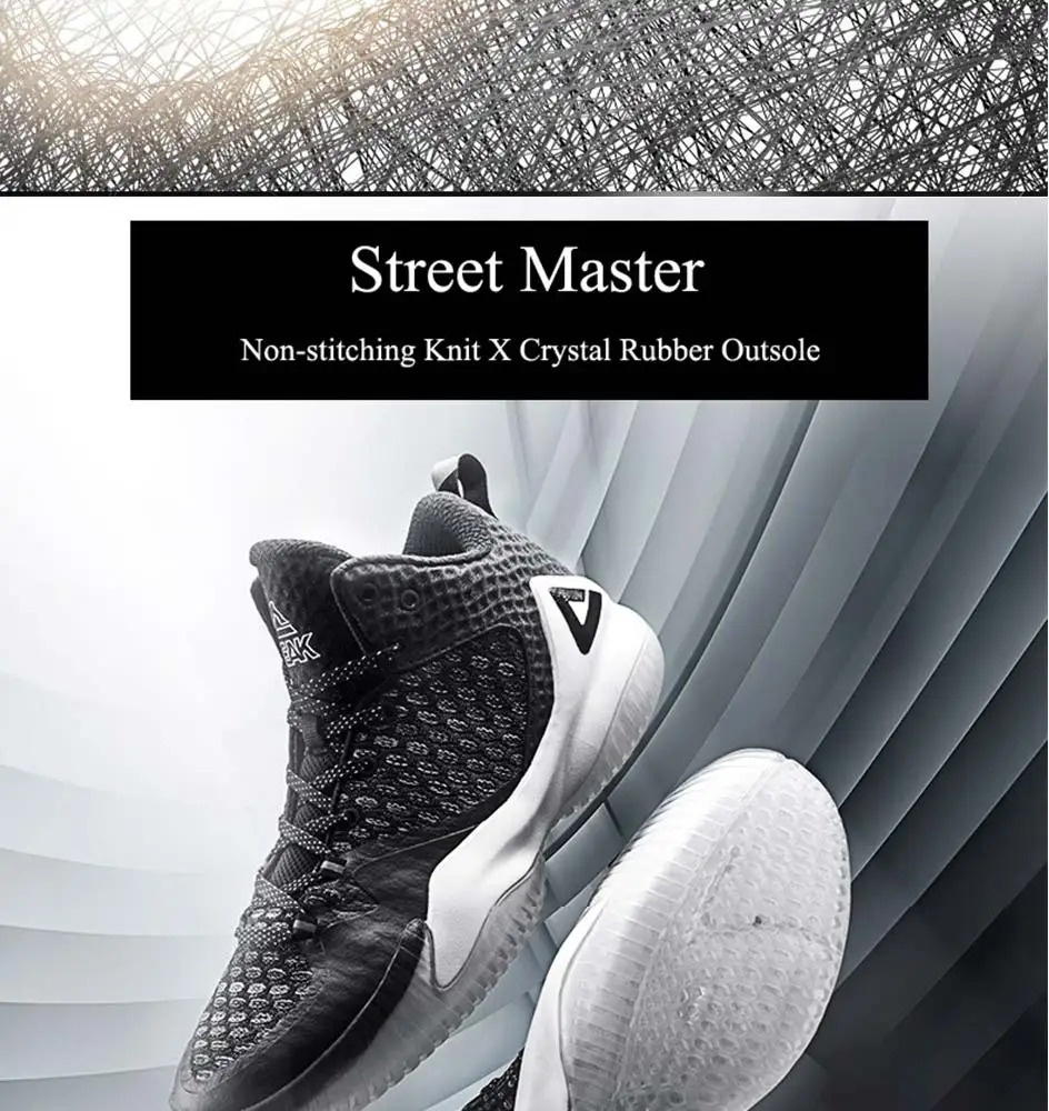 Пик Лу Вильямс Street Master Профессиональный амортизирующий амортизация Tech кроссовки баскетбольные кроссовки Мужские дышащие Бесшовные верхние