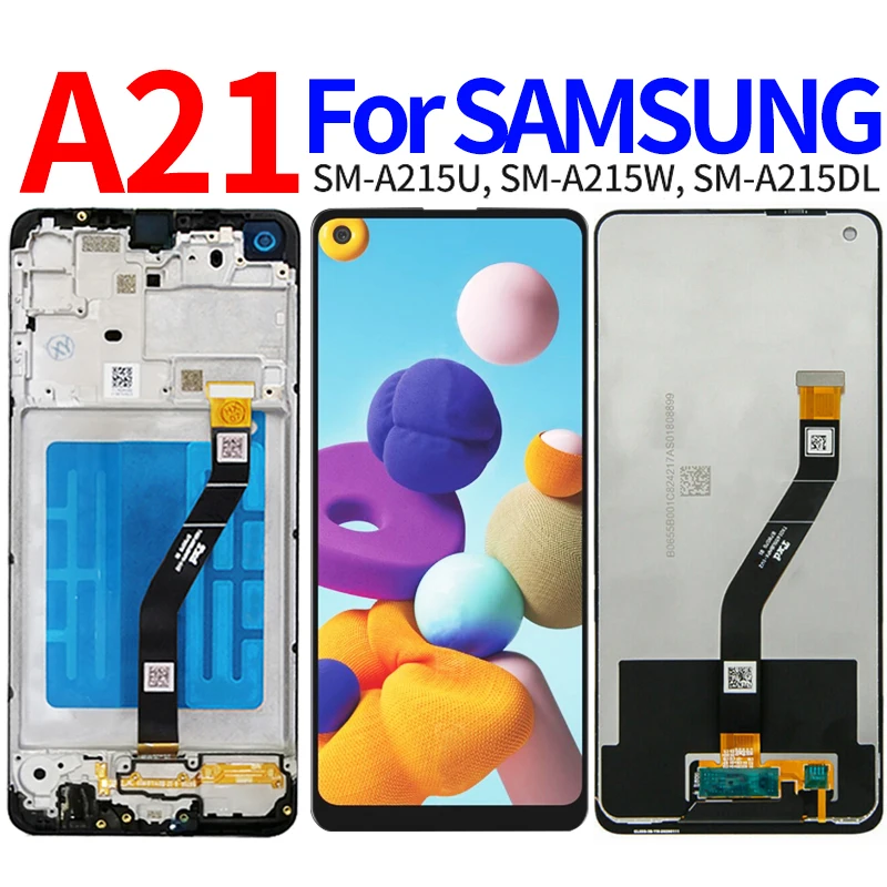 ЖК-дисплей с сенсорным экраном и дигитайзером в сборе для Samsung Galaxy A21 A215 A215U A215W