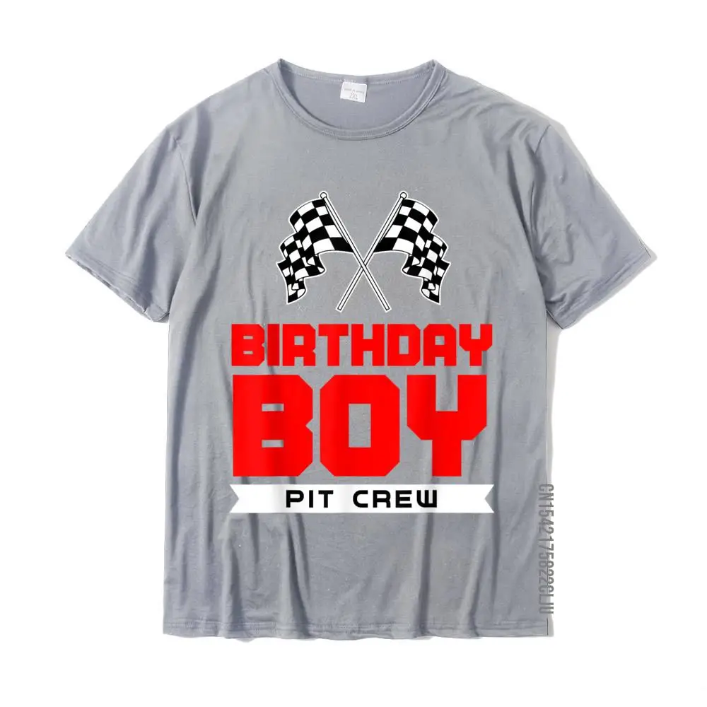 Summer Custom Tshirts for Men Cotton Father Day Tees Summer Tshirts Short Sleeve Prevailing O-Neck Drop Shipping Funny Pit Crew Birthday Boy Racing Race Car Costume Kid Gift T-Shirt__33542 grey