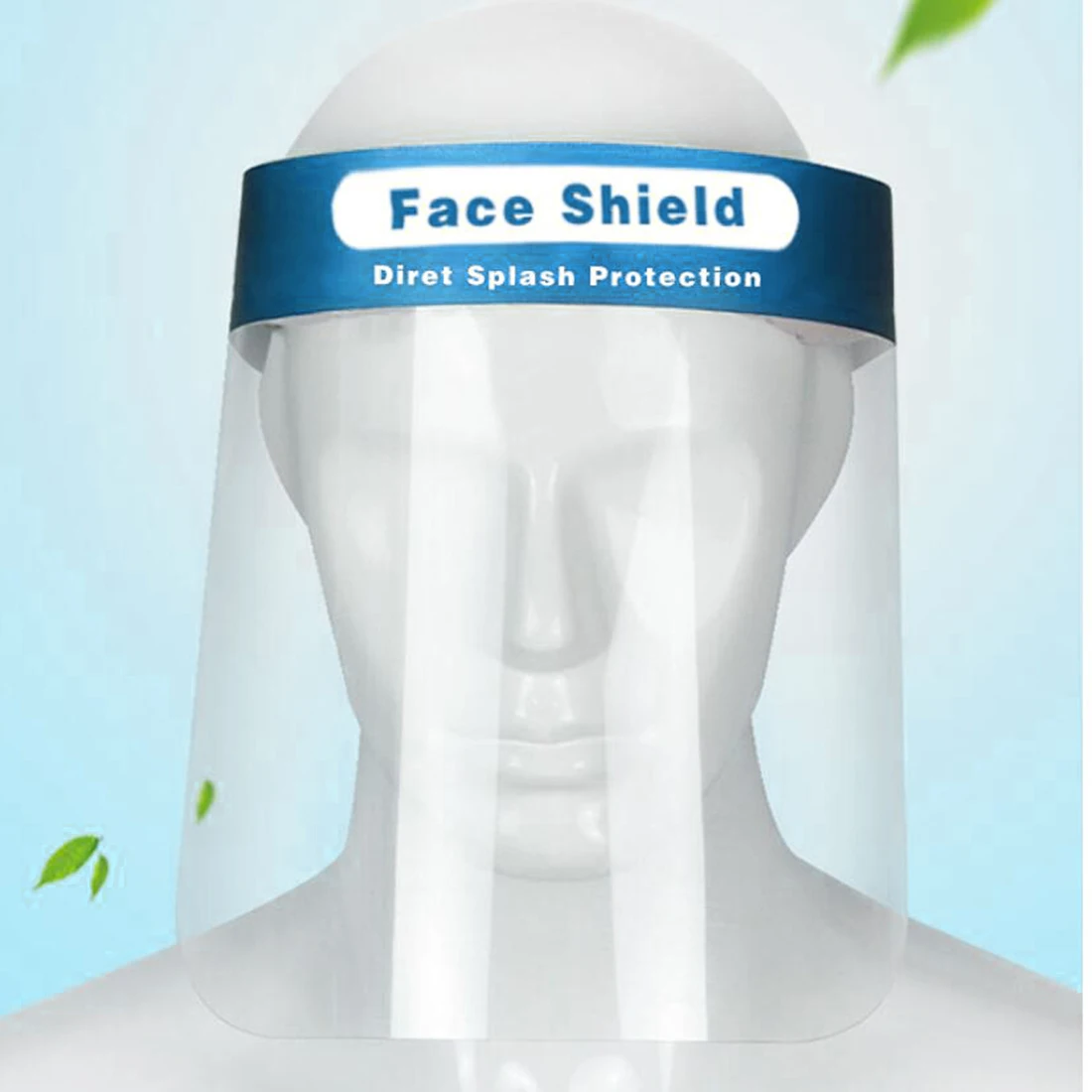 

5pcs Clear Protective Full Face Film Adjustable Plastic & Foam Anti-fog Safety Face Shield Protective Face Screen 32*22cm
