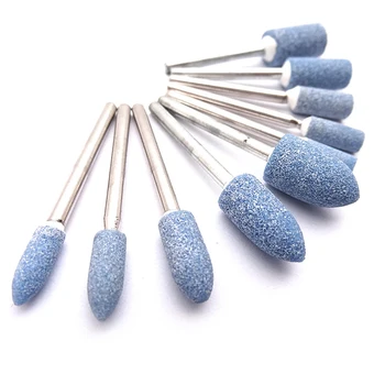 

10pcs Multi Tool Grinding Burr Wheel Blue Ceramic Mounted Stone Rotary Tool
