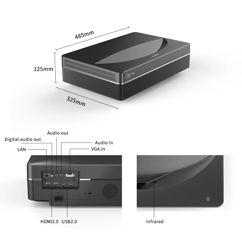 Changhong CHIQ B5U 1900ANSI Laser Projector 4K Ultra Short Throw HDR10