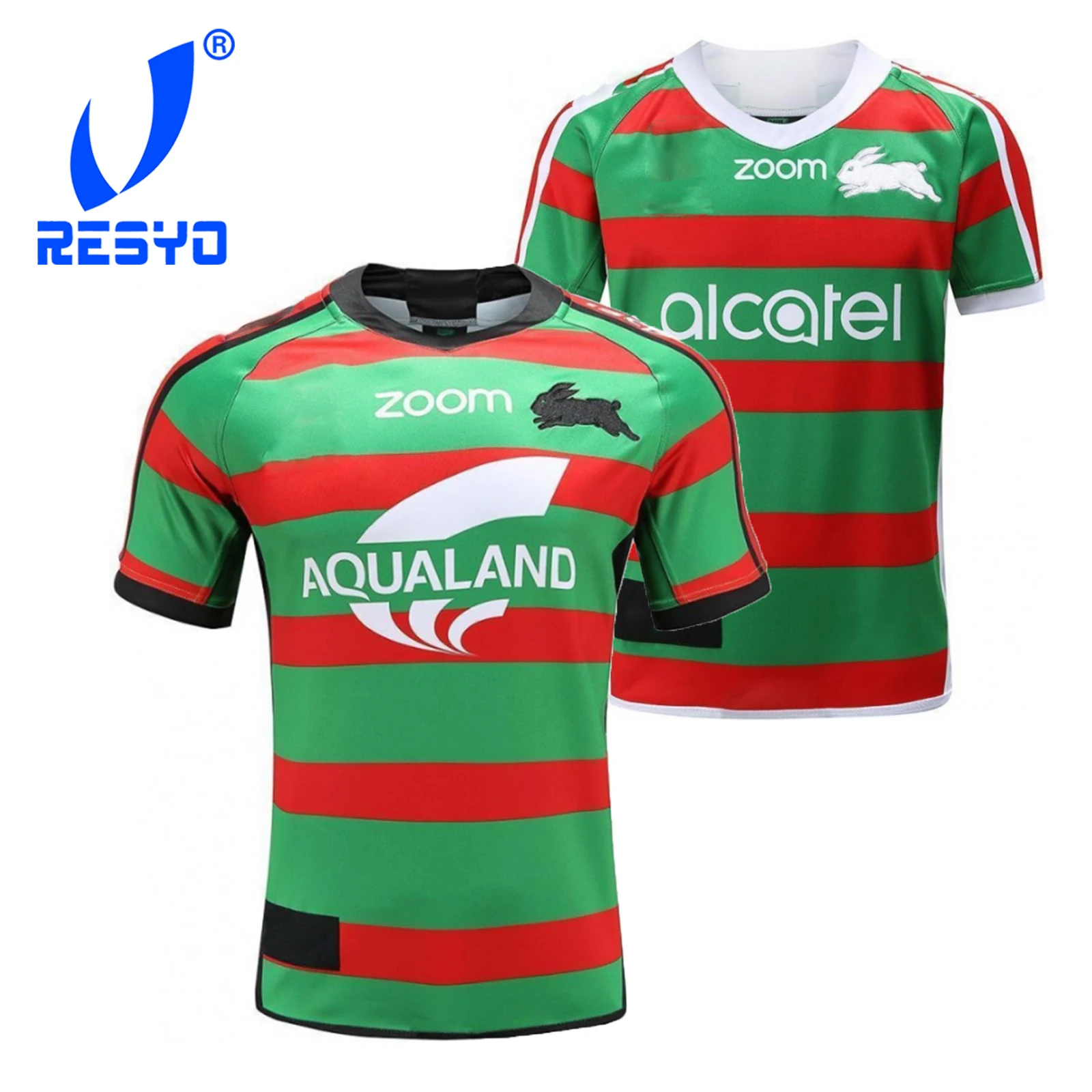 RESYO для 2020 Южной Сидни Rabbitohs мужская Реплика дома/вдали Регби Джерси Спортивная