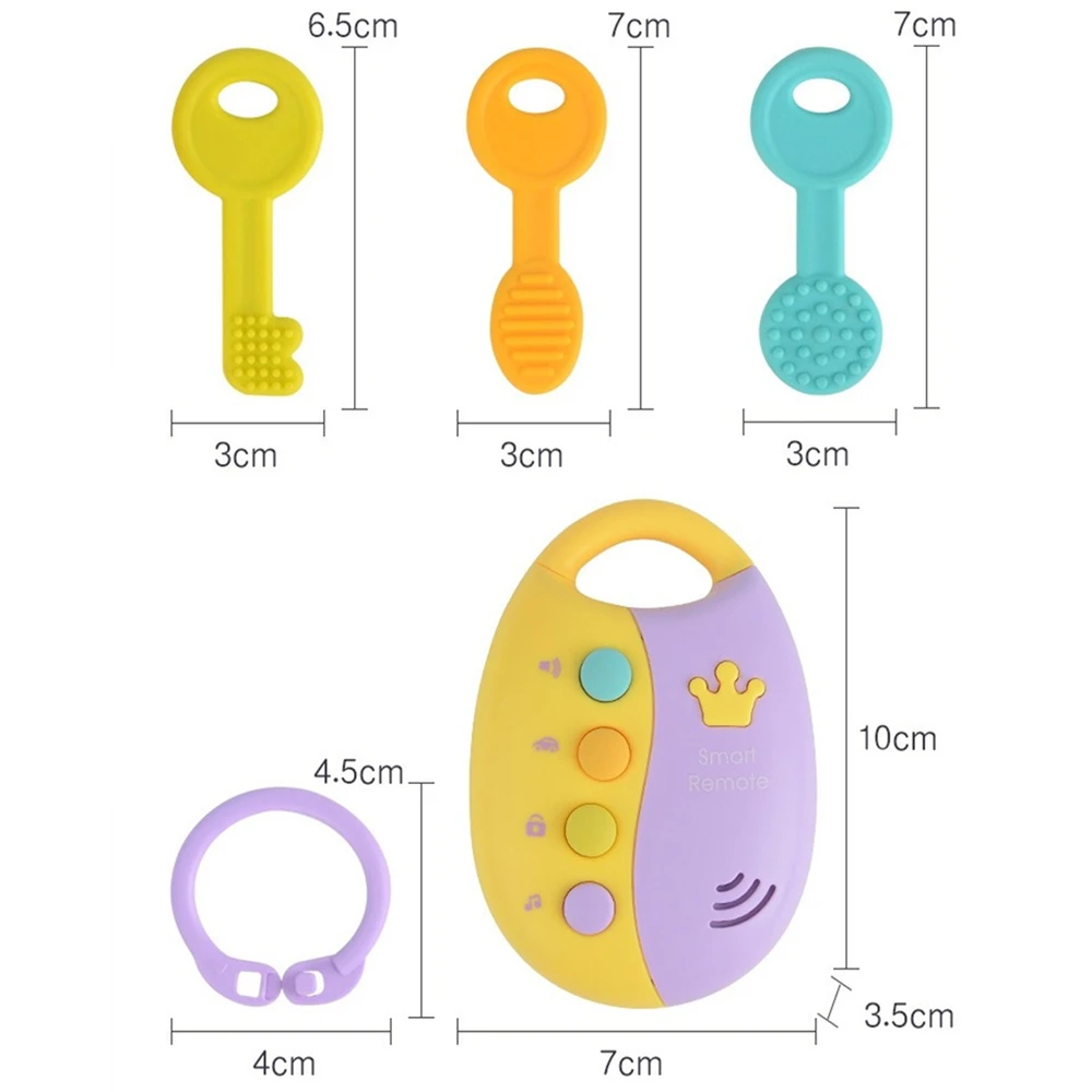 Baby Toy Musical Car Key Vocal Smart Remote Car Voices Pretend Play Educational Toys For Children Baby Music Toys