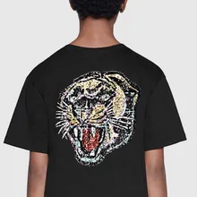 G home 19 лет Ранняя весна Супер Логотип голова тигра Блестки бусины вышивка аксессуары Одежда Наклейки