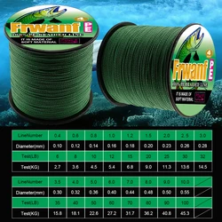 Frwanf 4 Strands Multifilament Braided Fishing Line 1000M 4 Strand PE Woven Thread for Winter Fishing 2-100LB