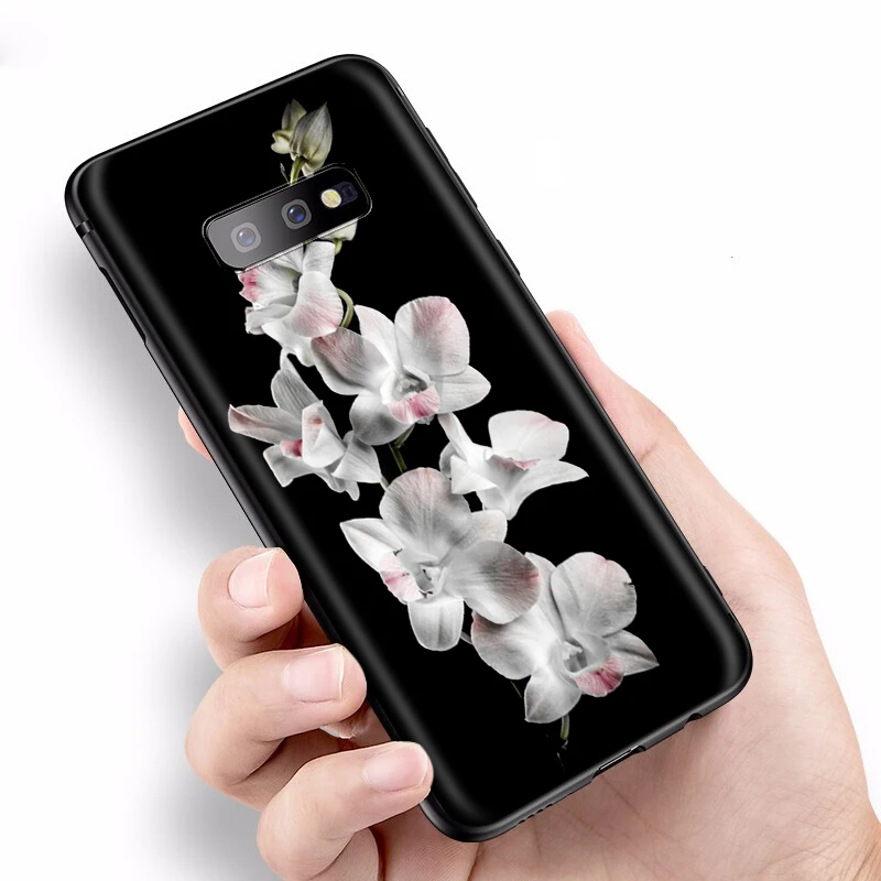 Чехол с цветами орхидеи для Samsung Galaxy A7 A8 A9 A10 A20 A30 A40 A50 A70 S10 S10e J6 Plus S20 Ultra Note 10 Lite A51 A71