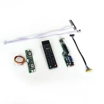 

For CLAA170EA02/Y LVDS 4CCFL 30Pin T.V56 drive card board LCD panel monitor keyboard+Remote+Inverter HDMI VGA USB AV RF DIY kit