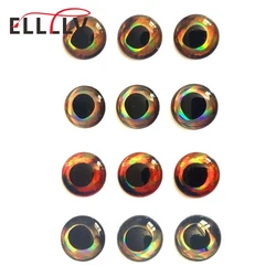 50PCS Wood Plastic Lure Popper DIY Eyes Holographic 3D 4D Fish Eyes for Fly Tying Streamers Baitfish