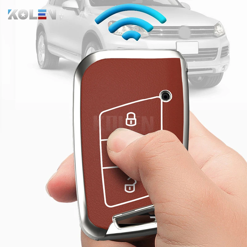 Tpu Leather Car Key Case Cover for VW Volkswagen Passat B8 Magotan Golf Skoda Kodiaq Superb A7
