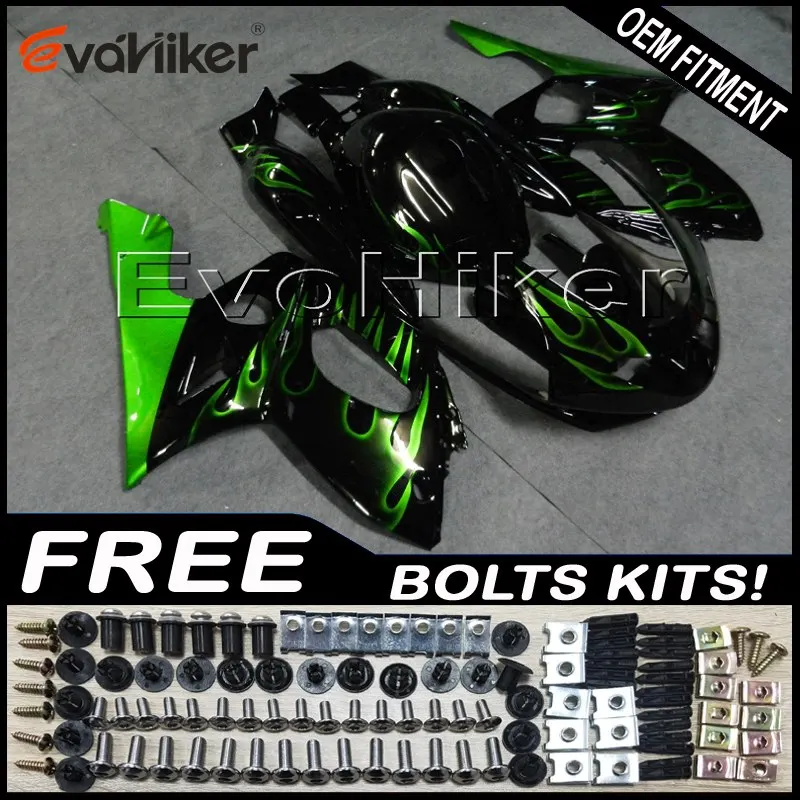 Заказной обтекатель мотоцикла для YZF600R Thunderent 1997-2007 ABS пластиковый корпус мотоцикла литьевая форма зеленый+ подарки - Цвет: M