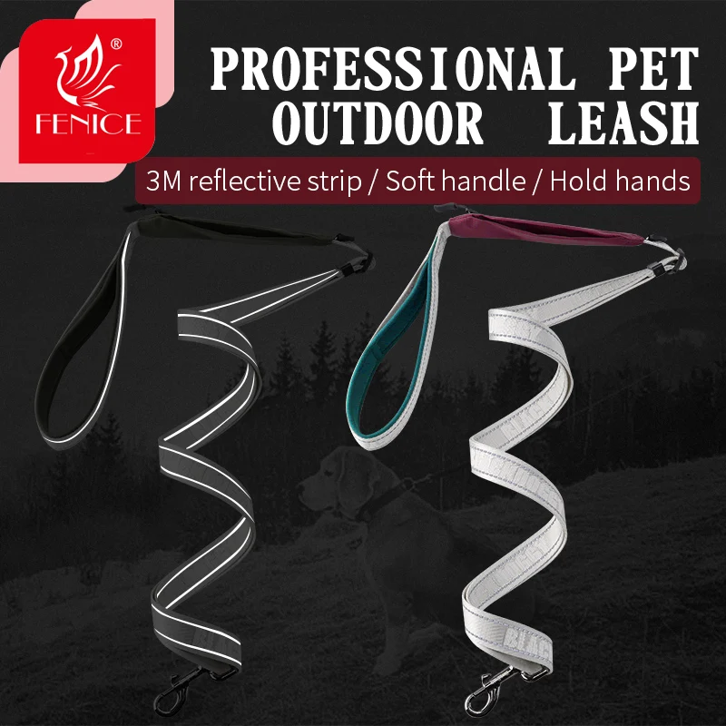 

Fenice Soft Dog Pet Leash in Harness and Collar Reflective Waterproof Walking Training Adjustable Dropshipping