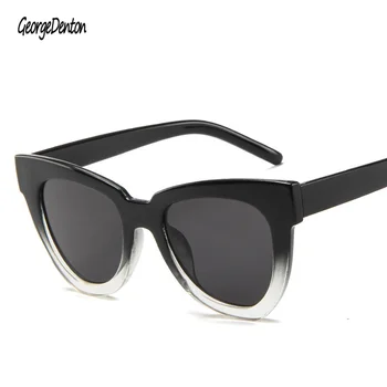 

Brand Design Cat Eye Sunglasses Men Women Vintage Big Frame Sun Glasses Fashion Gradient Eyewear gafas de sol